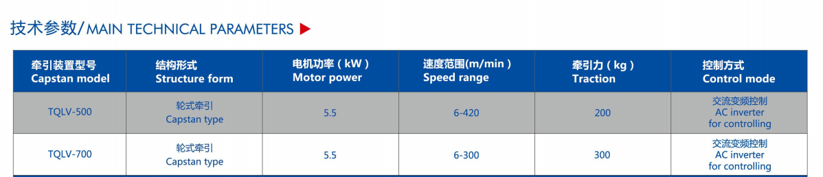 TQLV技术参数 TQLV技术参数